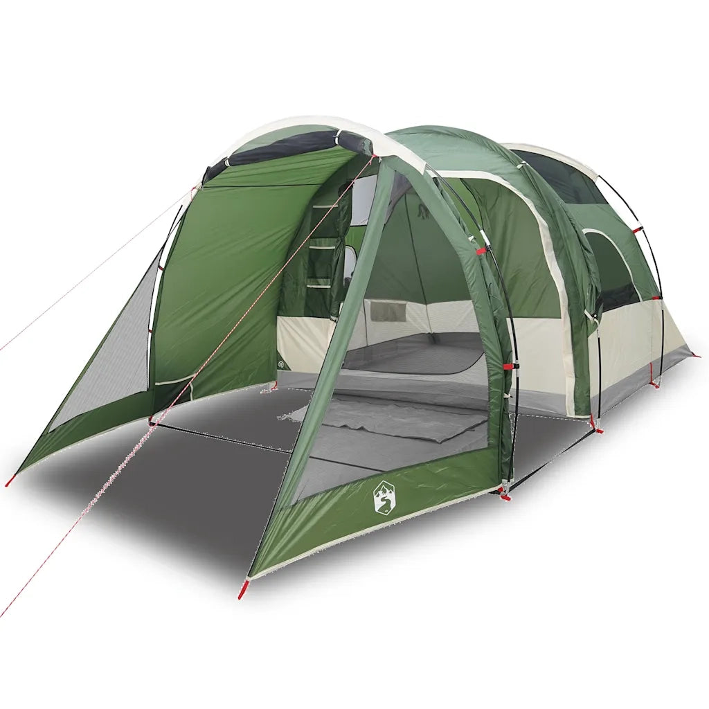 Tenda da Campeggio a Tunnel per 4 Persone Verde Impermeabile 94743