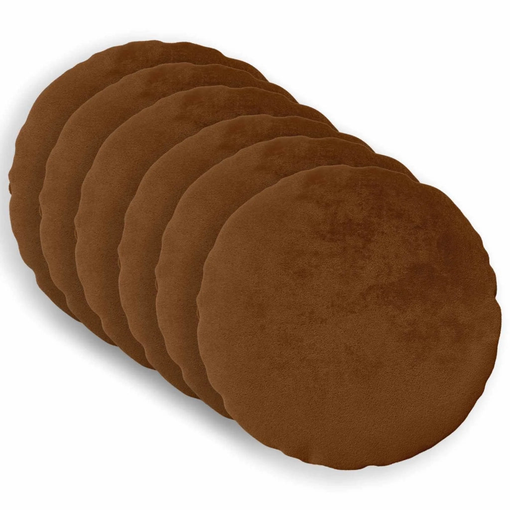 Federa 6 pcs HEERLEN Marrone Chiaro Ø 30 cm Flanella 922142