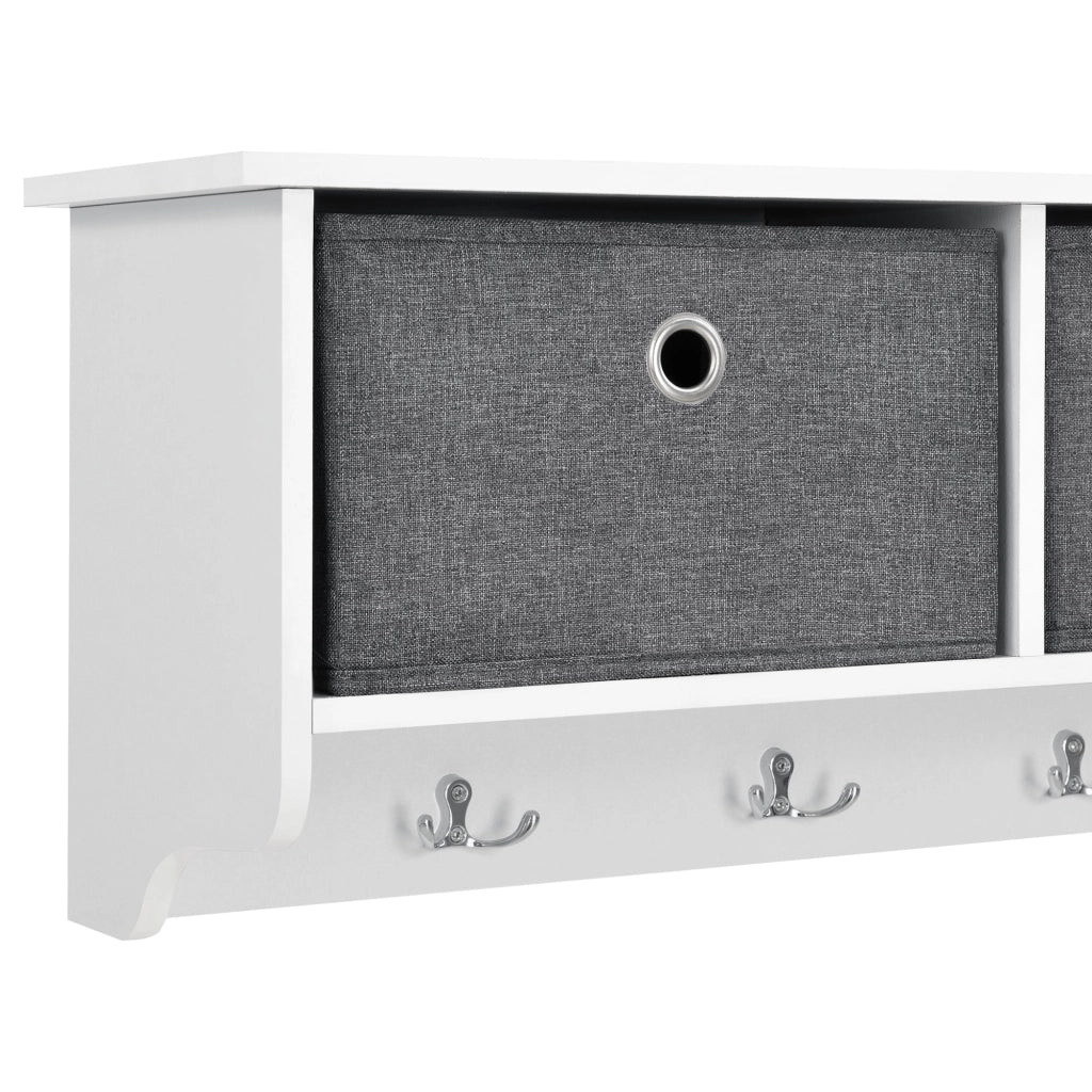 Appendiabiti da parete 30 x 100 x 20 cm bianco grigio argento 03_0008181