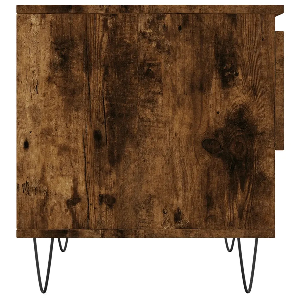 2 pz Tavolini salotto | Tavolino da caff¨¨ | Tavolino da Soggiorno Rovere Fumo 50x46x50 cm Legno Multistrato