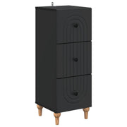 Mobile con Cassetti Nero 33 x 34,5 x 90 cm Legno ingegnerizzato