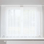 Tenda in Pizzo con tende Bianco 150 x 160 cm Poliestere
