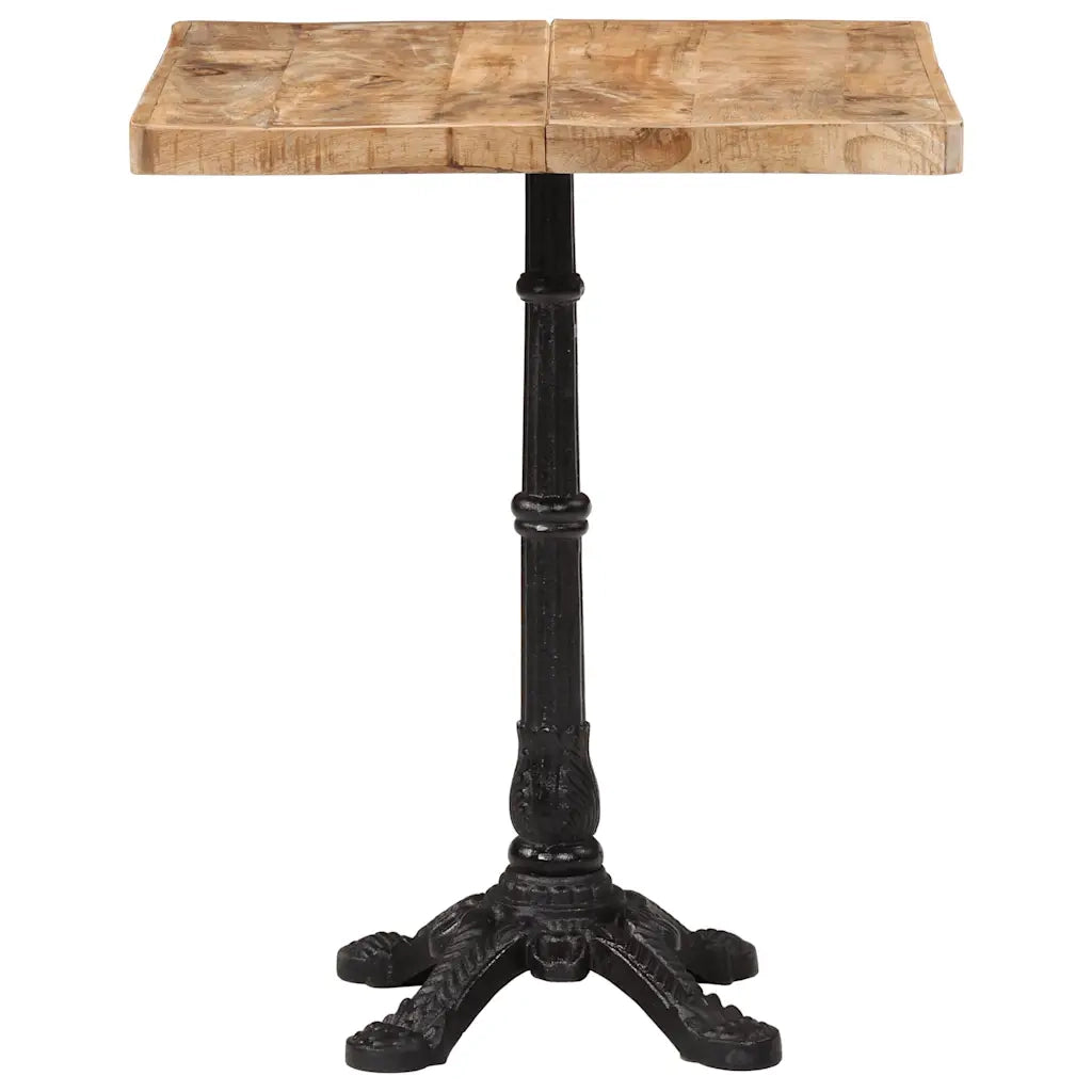 Tavolino da Bistrot 60x60x77 cm in Legno di Mango Grezzo