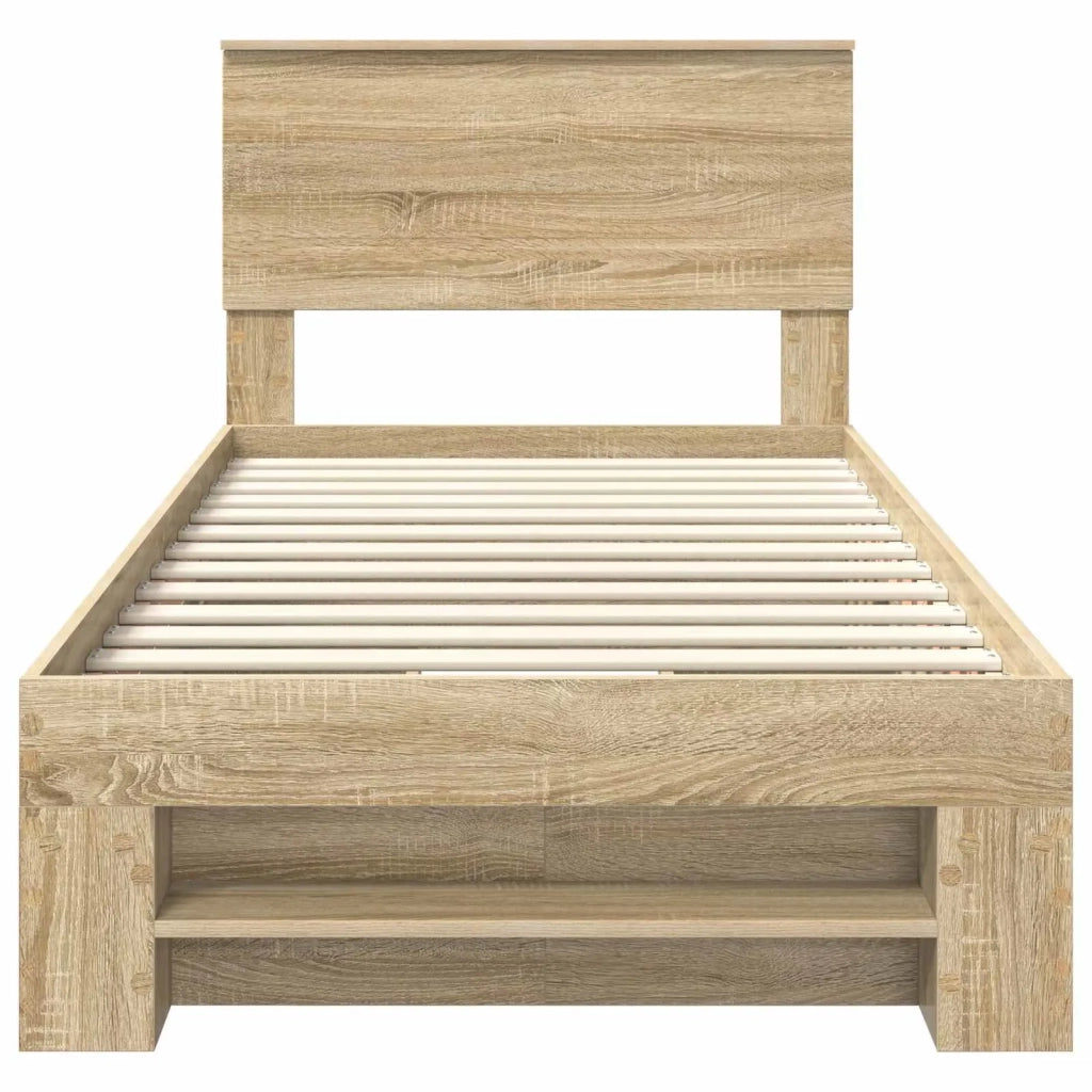 Struttura del letto Rovere Sonoma 100 x 200 m Legno multistrato 3408790