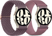 Cinturino orologio elastico tessuto - Compatibile con Samsung Galaxy Watch - Cinturino di ricambio in nylon - 40 mm, 44 mm, 43 mm, 47 mm, 42 mm, 46 mm - 2 pezzi