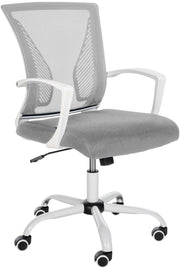 Poltrona da ufficio Tracy bianco,grigio chiaro