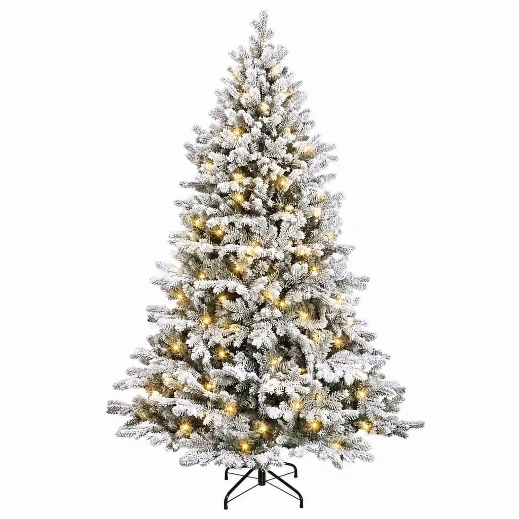 Albero di Natale Artificiale con Rami Pieghevoli 150 cm 150 LED 3465492