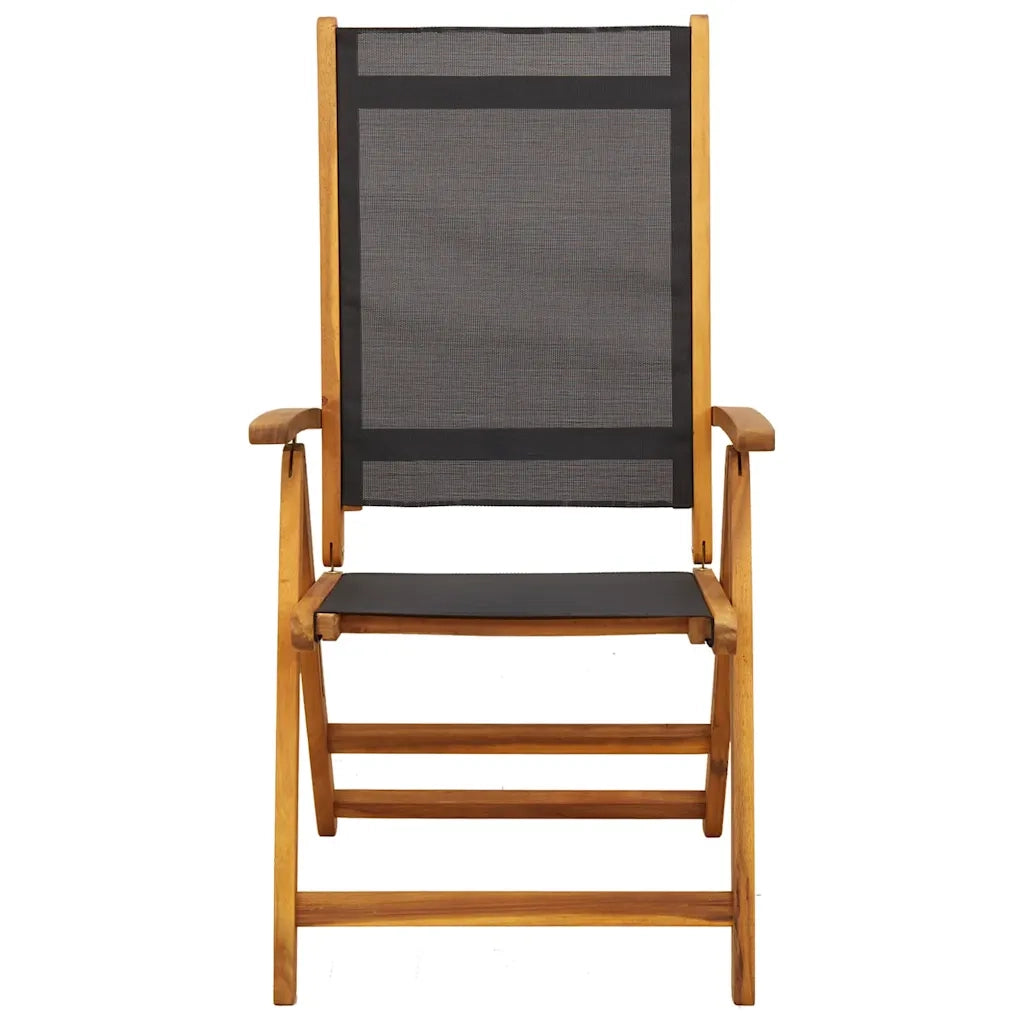 Sedie Giardino Pieghevoli 4pz Legno Massello Acacia e Textilene 3120454
