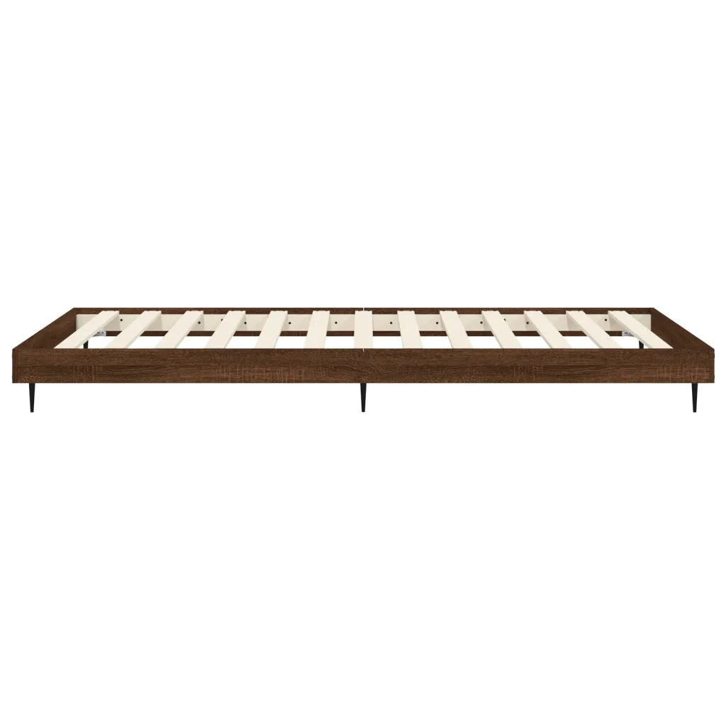 Giroletto senza Materasso-Struttura Letto Rovere Marrone 75x190cm in Truciolato 169279