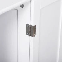 kleankin Mobile da Bagno con 4 Cassetti e Armadietto con Ripiano Regolabile a 3 Altezze, Armadietto da Bagno Salvaspazio con Vernice Ecologica, Anti-Ribaltamento in MDF, 56x30x83cm, Bianco