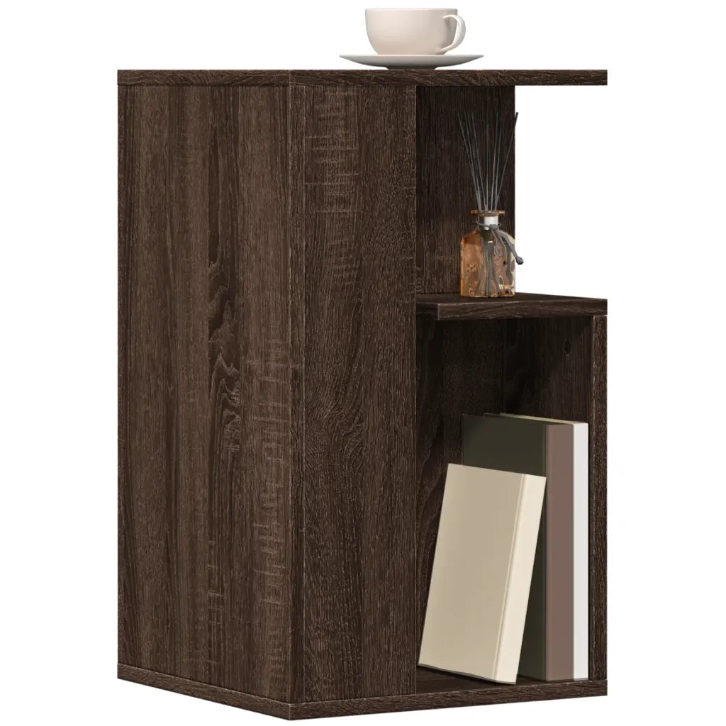Tavolino Rovere Marrone 35x35x60 cm in Legno Multistrato