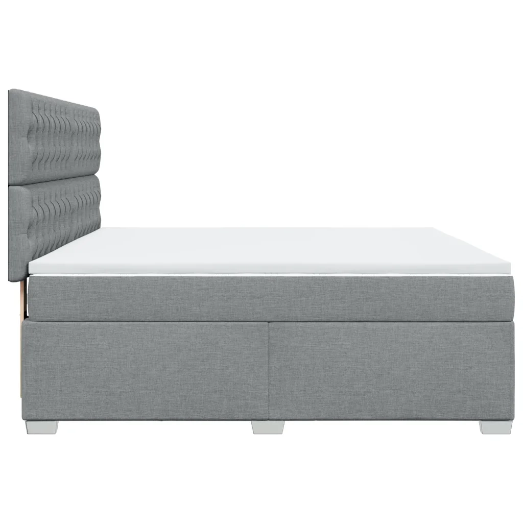 Giroletto a Molle con Materasso Grigio Chiaro180x200 cm Tessuto 3290574