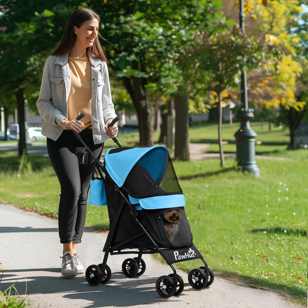 Cuscino per Cane con Portavaso e Finestre in Rete ¨C Zephmum ¨C Blu