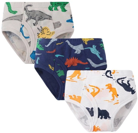 Set di 3 slip da bambino - shorts con stampa - slip di cotone - biancheria intima morbida per bambini - taglia 150
