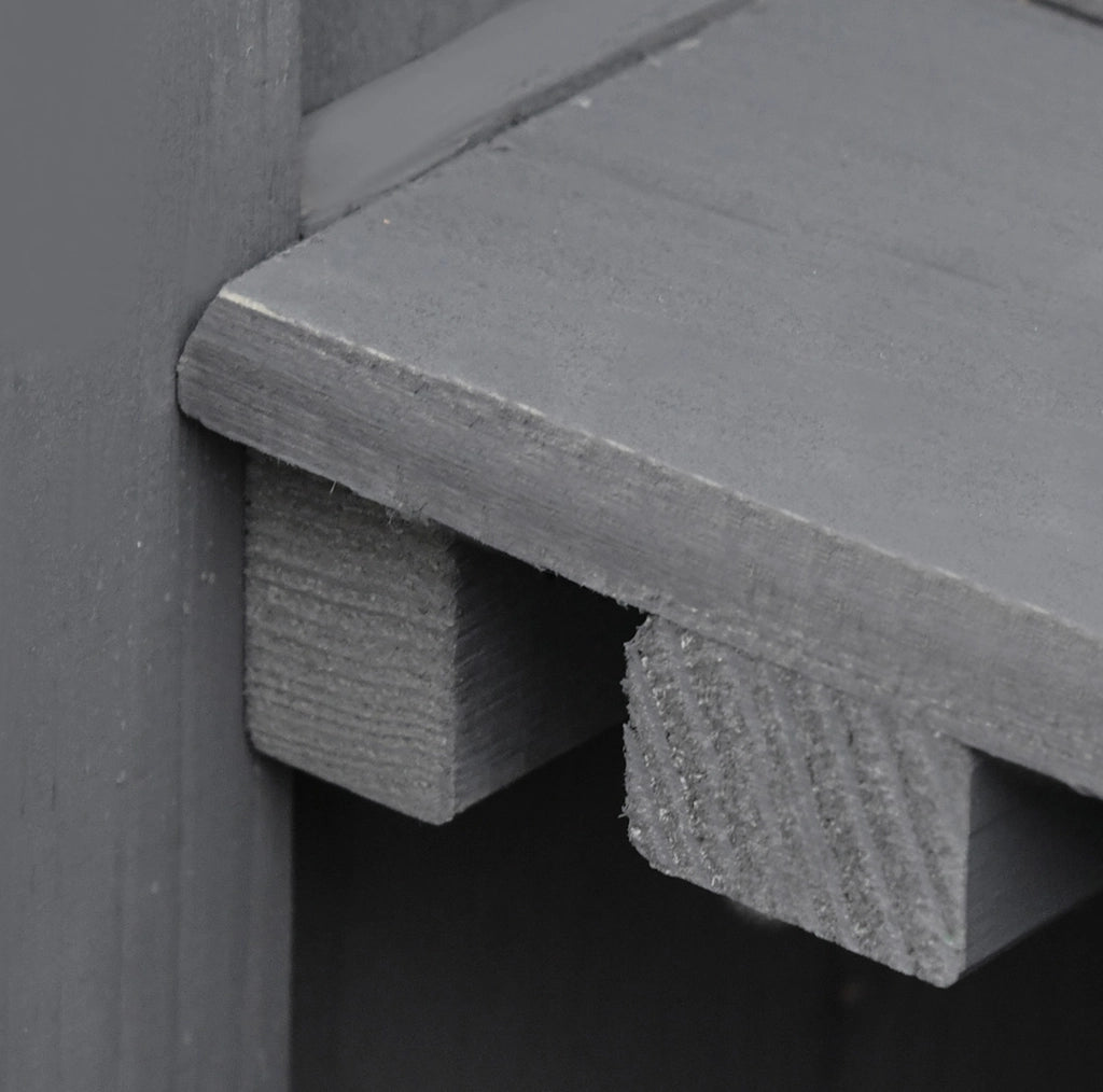Casetta da giardino in acciaio zincato con porta chiudibile e tetto spiovente 100x103x160 cm grigio