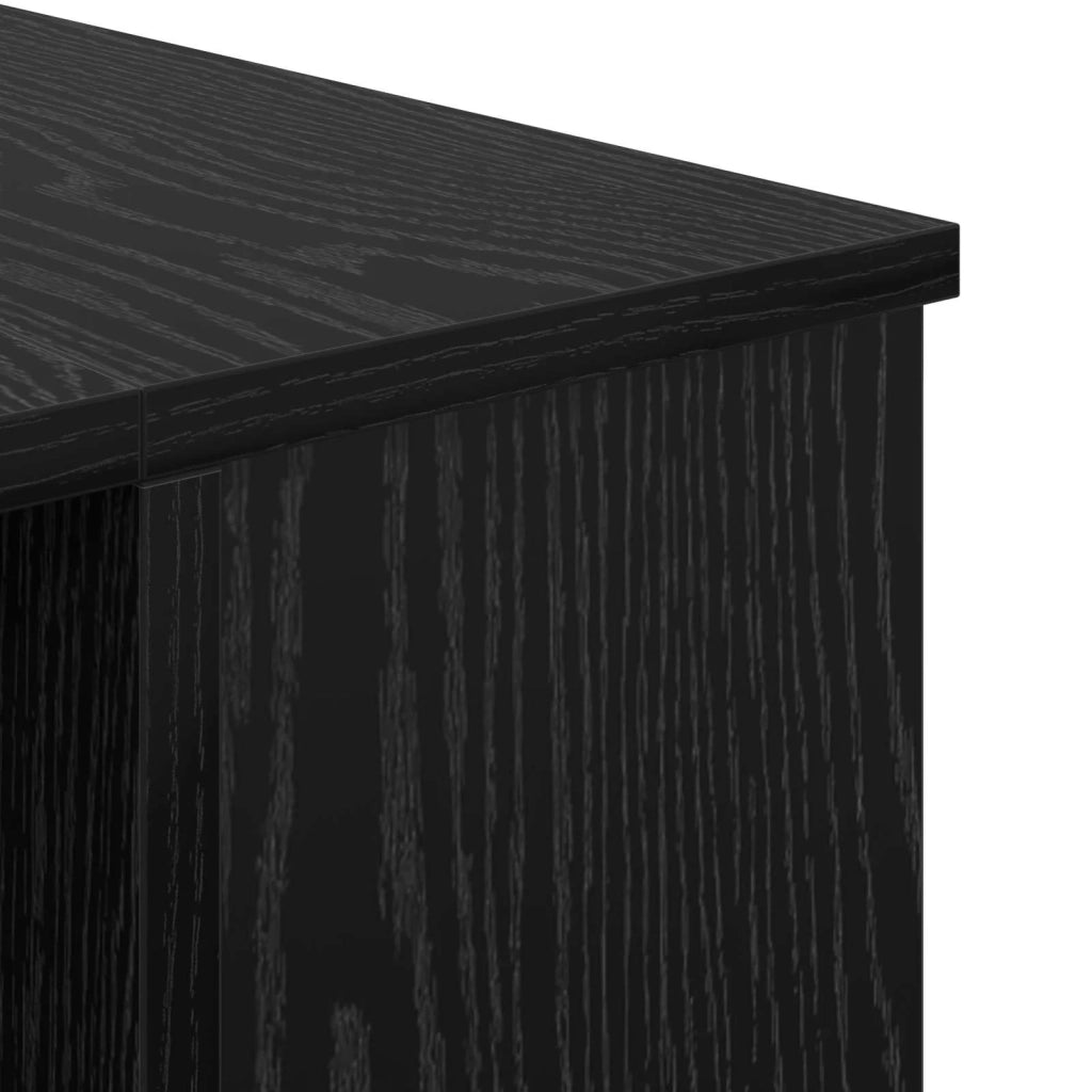 Scrivania Rovere nero 140 x 50 x 75 cm Legno multistrato 879649