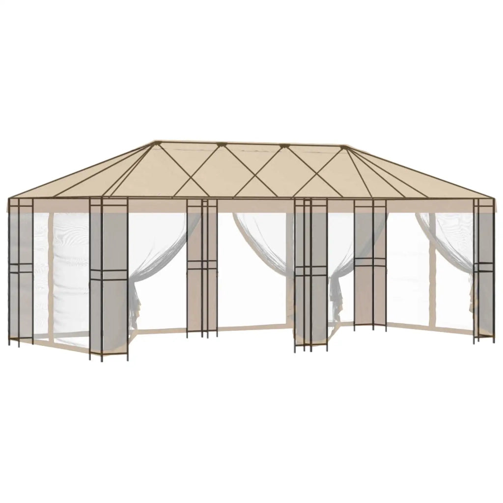 Struttura Gazebo 6 x 3 m Nero Acciaio CFW8111750