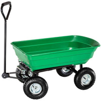 Carrello da Giardino Ribaltabile 4 Ruote 75 litri Ranieri Verde