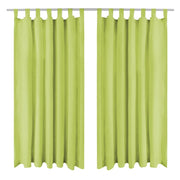 2 Pz Tende in Micro Raso con Passanti 140x245 cm Verdi cod mxl 67621