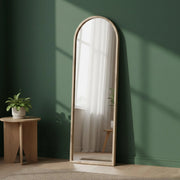 Specchio Artus, Specchiera, Articolo d'arredo a muro, Decorazione con specchio, 50x2h160 cm, Noce