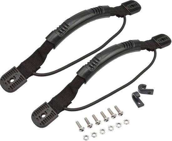 Supporto di traino per kayak 2 pezzi - supporti di traino per barche - nero.