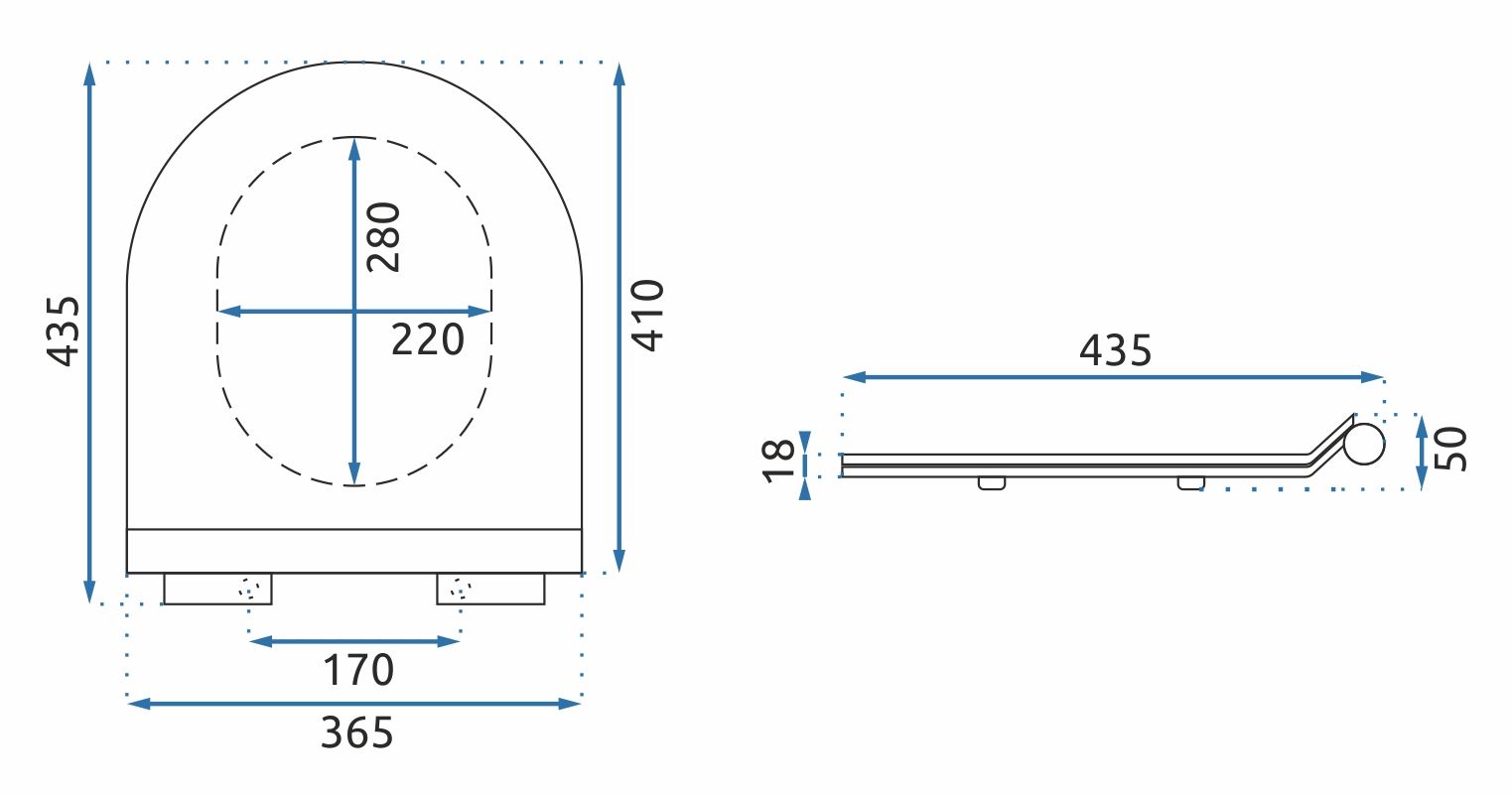 Copriwater Carlo Lava Matt Duroplast Slim