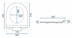 Copriwater Carlo Lava Matt Duroplast Slim