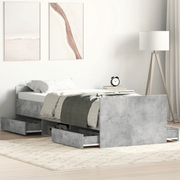 Giroletto con Testiera e Pediera Grigio Cemento 100x200 cm