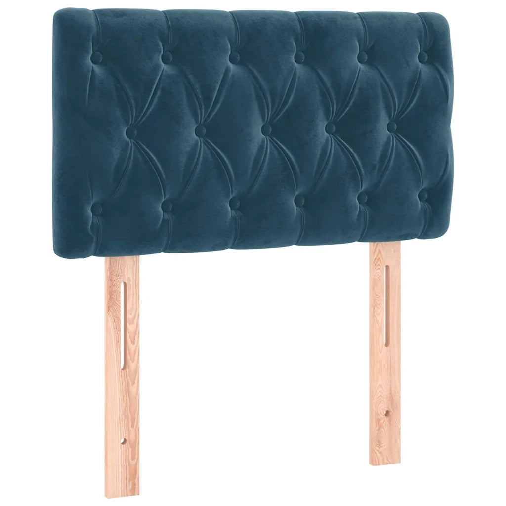 Giroletto a Molle con Materasso-Struttura Letto Blu Scuro 80x200 cm in Velluto 520153