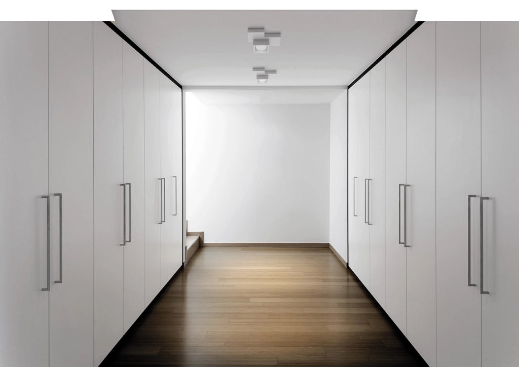 SIDE SMALL 1 luce lampada da soffitto in gesso bianco attacco GX53