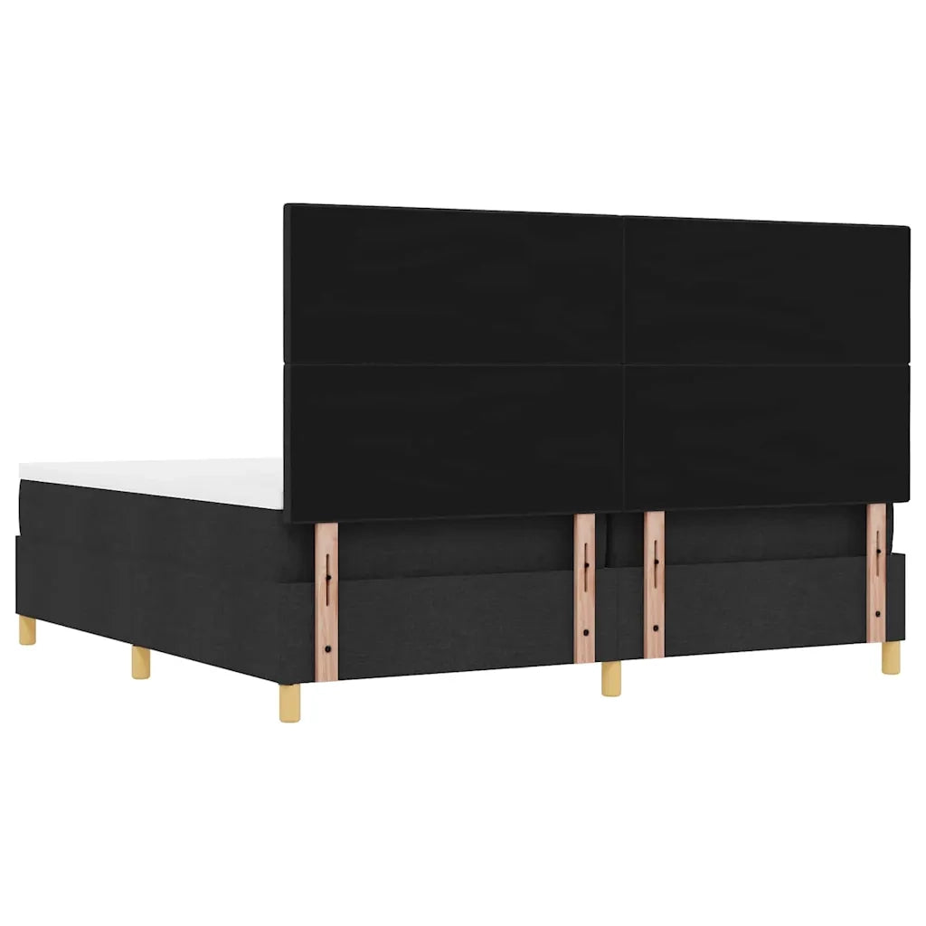 Letto a molle con materasso Nero 200 x 200 cm Tessuto 3344326
