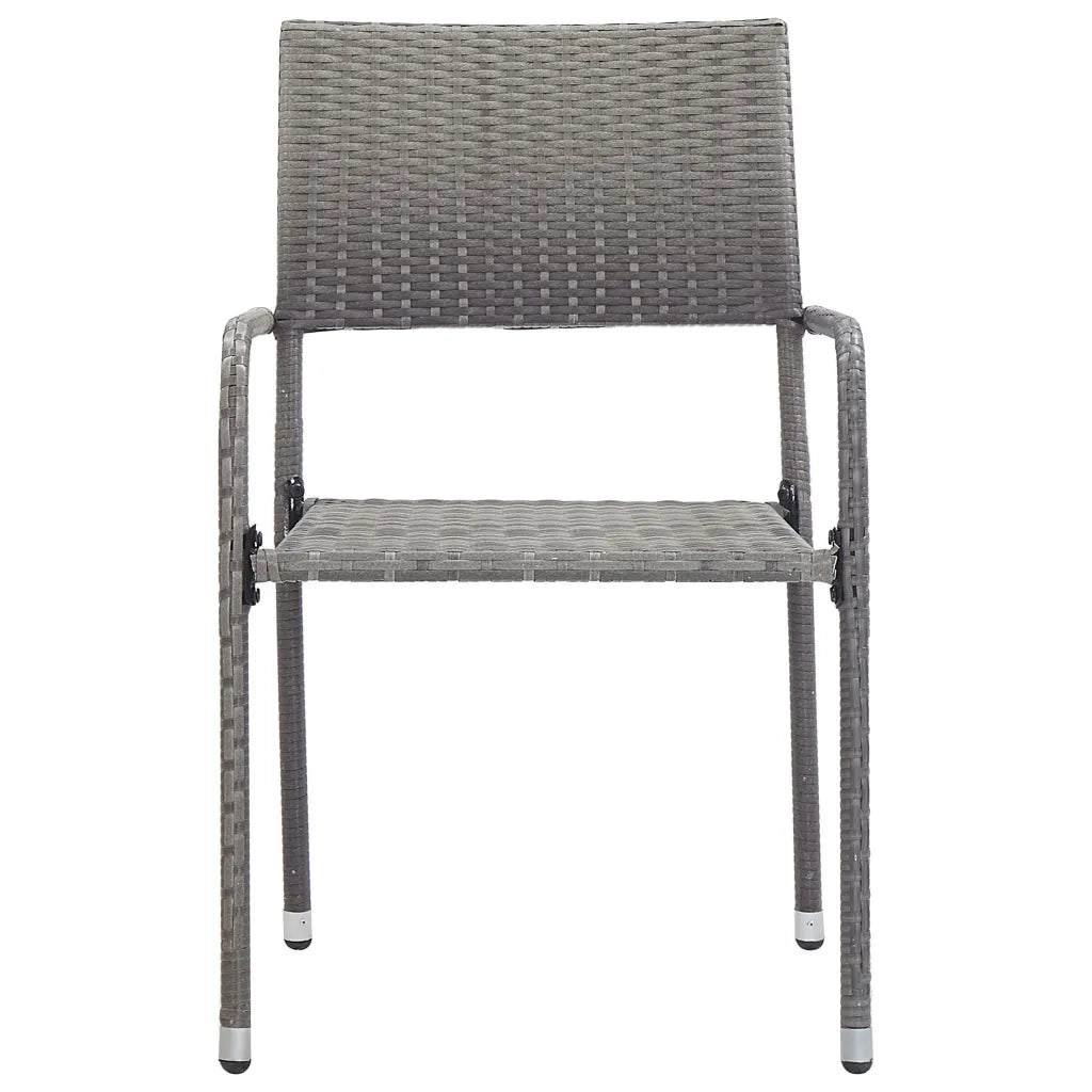 Set Mobili da Pranzo per Giardino 3 pz | Set Salotto da Giardino Polyrattan Grigio
