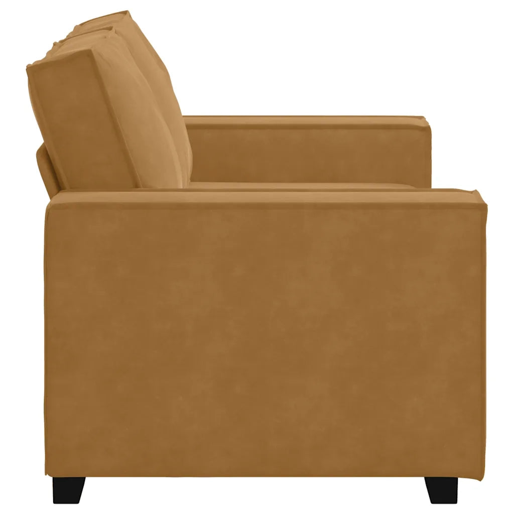 Divano a 2 Posti marrone 160x78x84 cm in Velluto 4105017