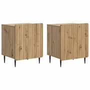 Armadio da Notte 2 pcs Rovere Artigianale 43 x 34,5 x 52 cm 894354