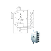 Serratura Sic.Triplice Sx Cil. 2105G-11 Cr