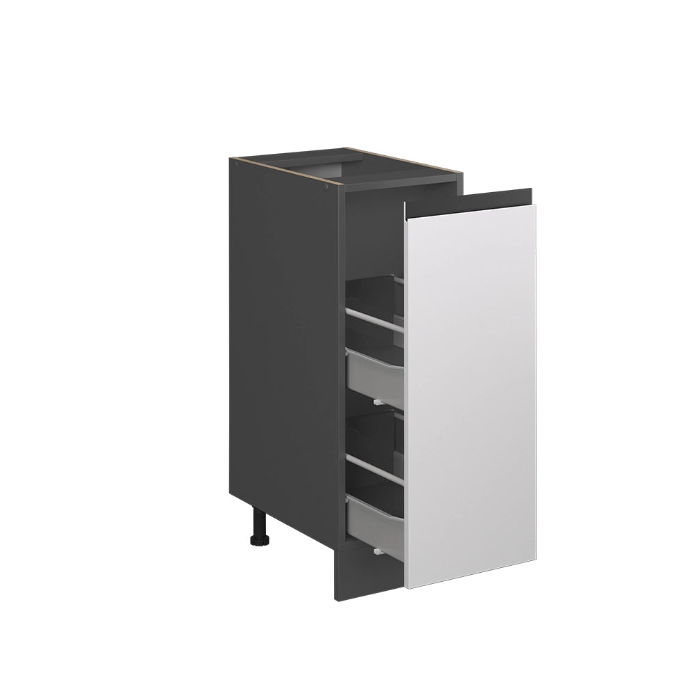 Vicco Armadio cucina dispensa alto Bianco 30 cm Forma a J, senza piano di lavoro