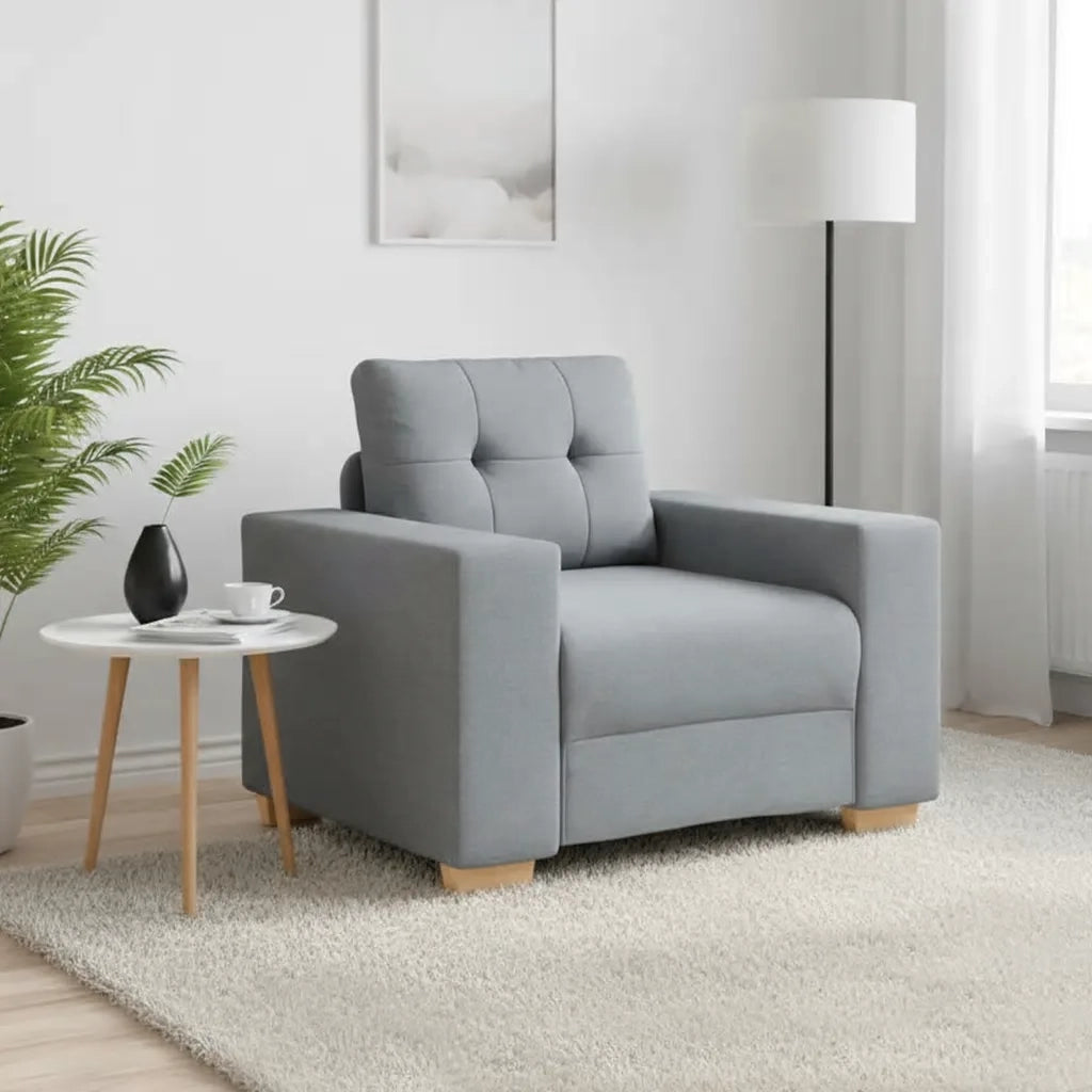 Poltrona | Sedia Relax Grigio Chiaro 100x78x80 cm in Tessuto