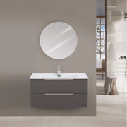 MOBILE BAGNO BURANO 100CM GRIGIO CANNETTATO