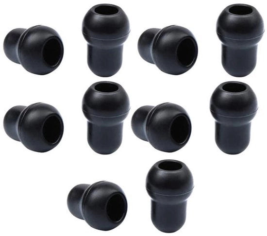 Orecchini ausiliari - Sostituzione - Morbidi - Silicone - 10 pezzi - Universali - 2,5 mm - Adatti a tutti i modelli - Grigio.