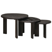 Tavoli da Caffè Nido 3 pcs Bianco Legno di mango massello 4104658