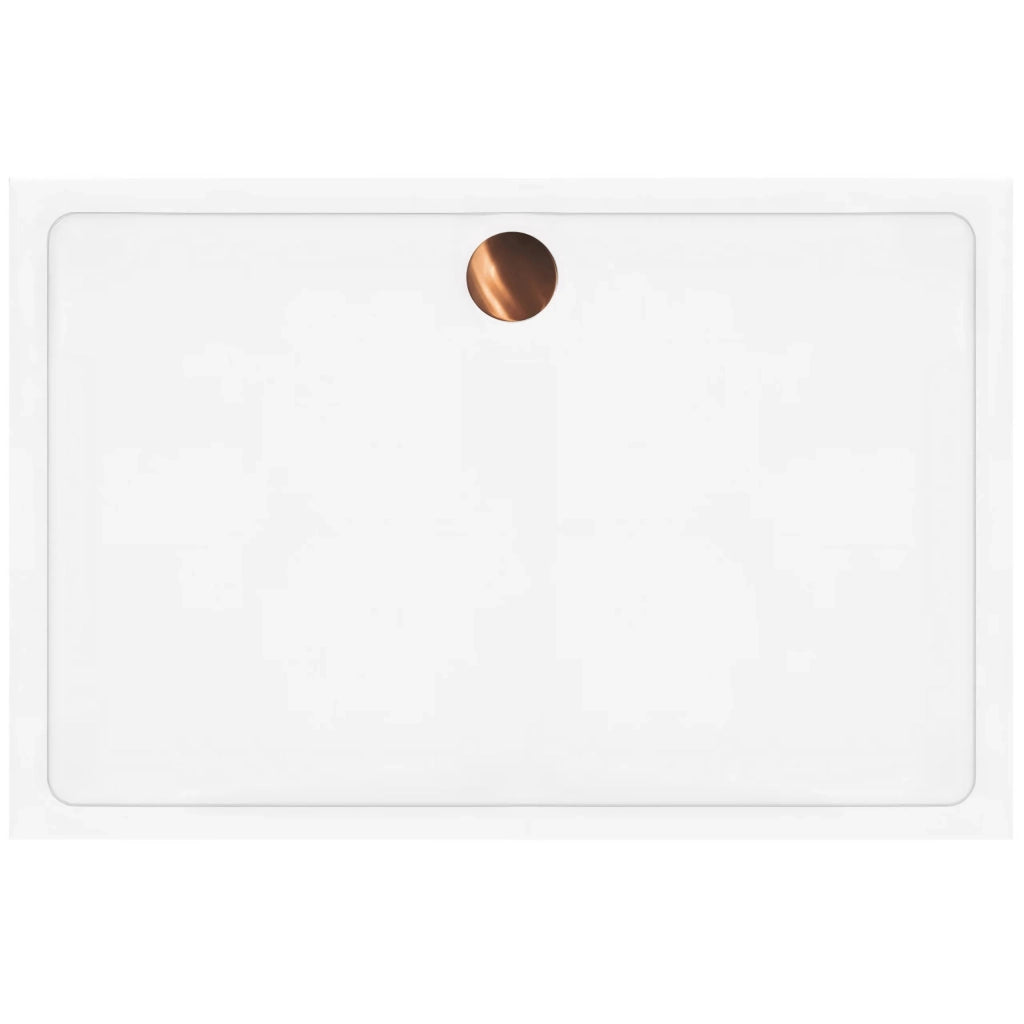 Piatto Doccia Acrilico Rea Savoy White 80x100 Copertura oro spazzolato