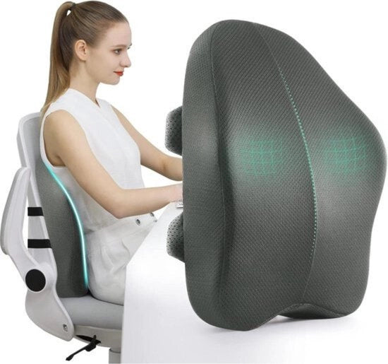 Sostegno Lumbare per Sedia Ufficio - Supporto Ergonomico per la Colonna Vertebrale - Allevia la Dolore alla Schiena Sostegno Ergonomico per la Colonna Vertebrale