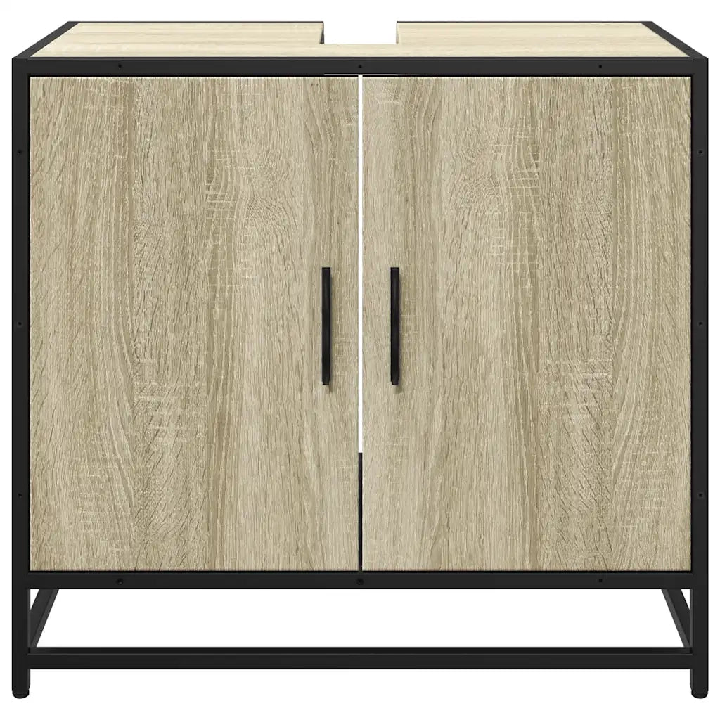 Mobile Lavabo da Bagno Rovere Sonoma 65x33x60 cm in Truciolato