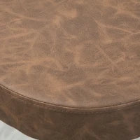 Set 2 Sgabelli da Bar Girevoli con Poggiapiedi e Altezza Regolabile, 35x36x64-85cm, Marrone