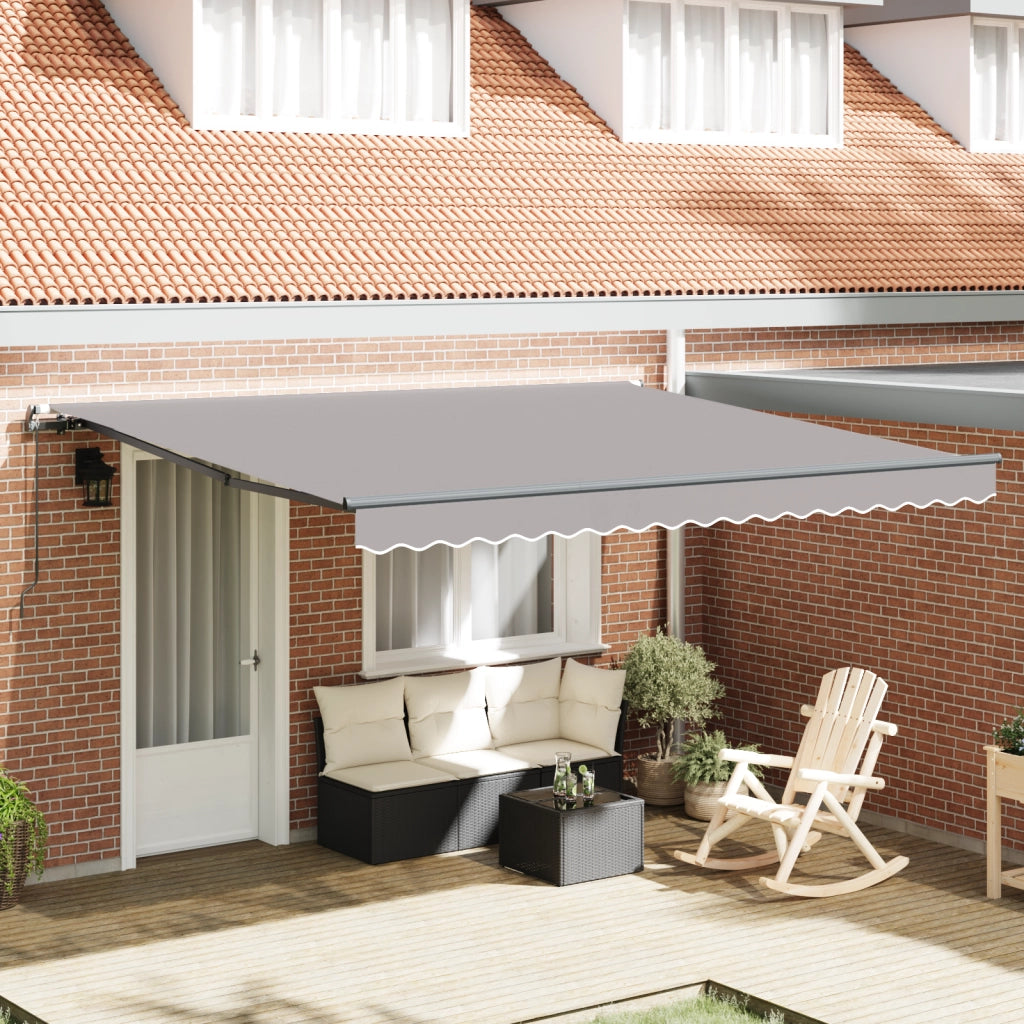 Tenda Retrattile Manuale Grigio Chiaro 400x300 cm