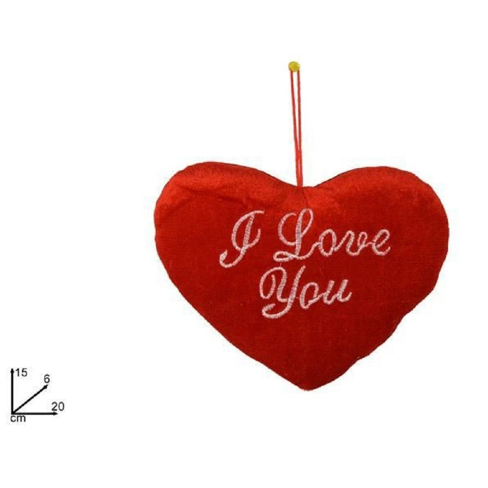 Trade Shop - Cuore Rosso Con Scritta I Love You Con Appendino 20cm Idea Regalo San Valentino -