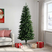 Artificial Hinged Christmas Tree 210 cm PE e PVC Verde 42052635