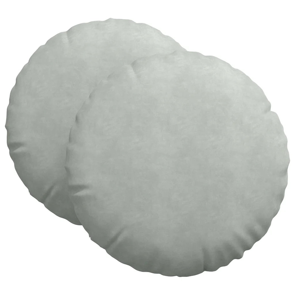 Cuscini per Seduta 2 pcs Grigio chiaro Ø60 x 21 cm Velluto 42014211