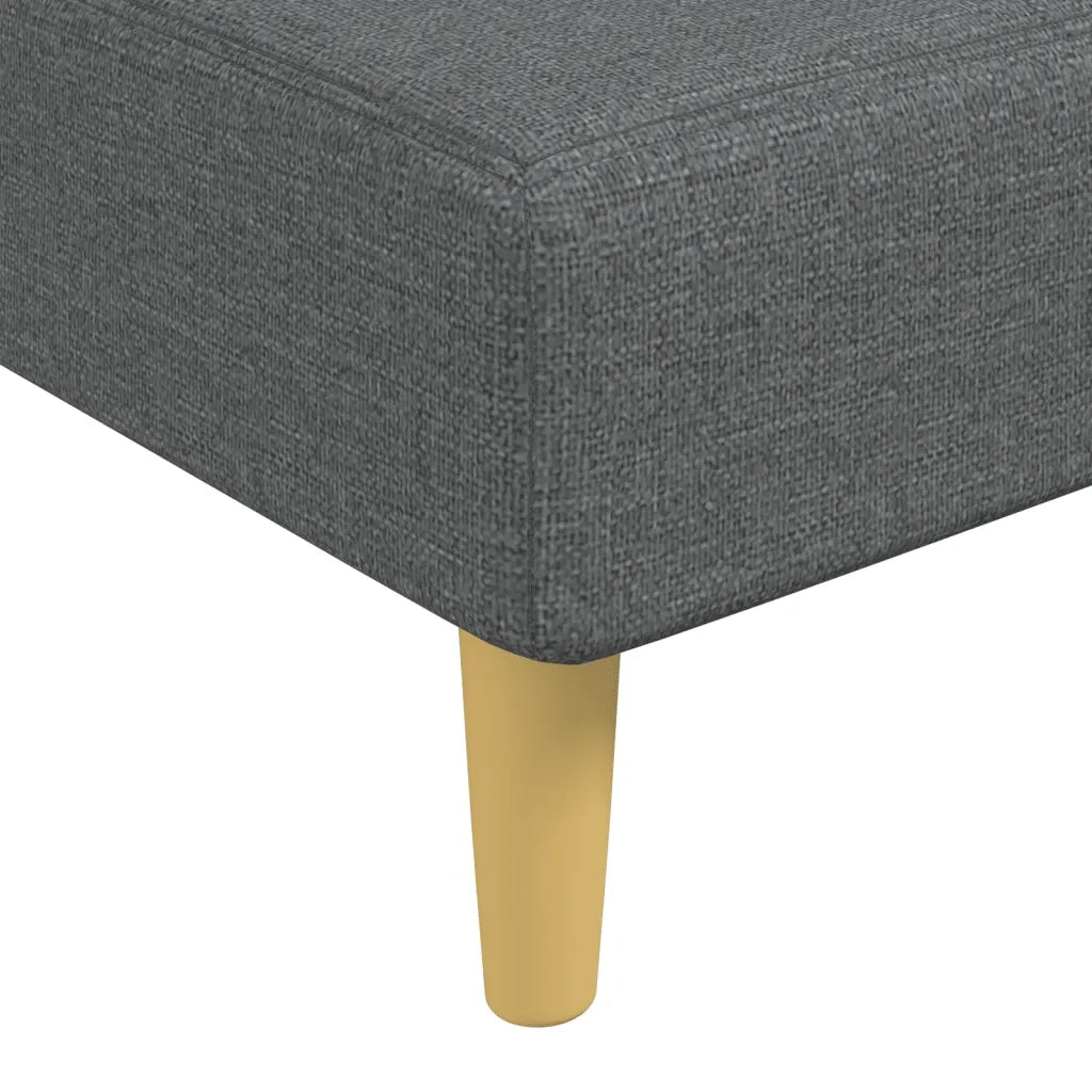 Divano Letto a L Grigio Scuro 279x140x70 cm in Tessuto 3157212