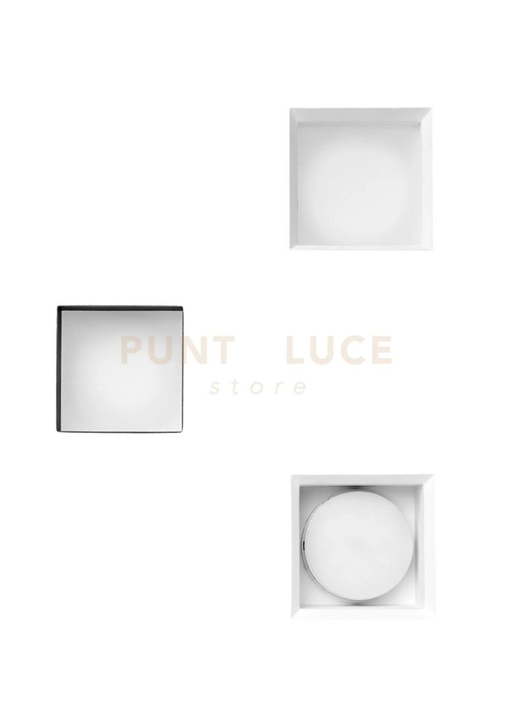FILIATRA faretto ad Incasso 1 Luce Quadrato Bianco in gesso attacco  GX53 11,5cm